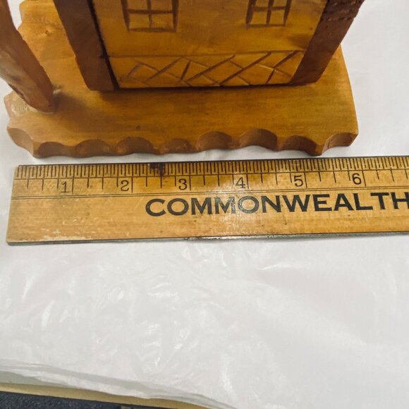 Vintage Hand Crafted Wood Art Tiki Coin Bank - Picture 9 of 10